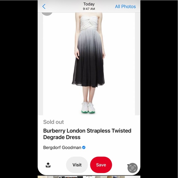 Burberry London Strapless Degrade “Caity” Dress size 2 US NWT - Picture 5 of 13